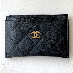 Chanel Black Caviar Card Case